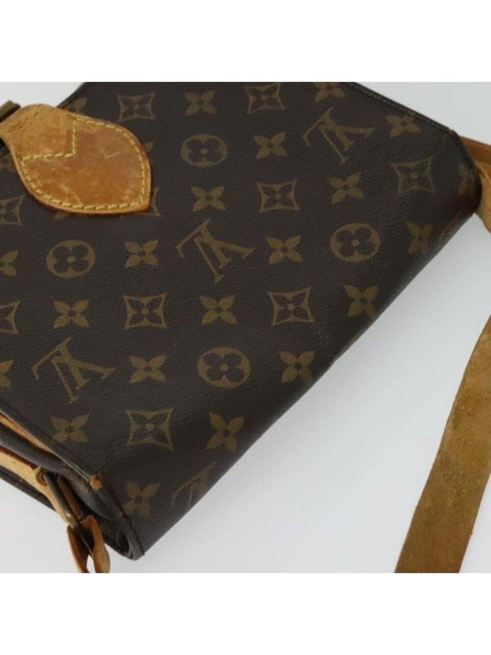 EX00186 Authentic LOUIS VUITTON Monogram Cartouchiere MM Shoulder Bag M51253 LV - Picture 13 of 16